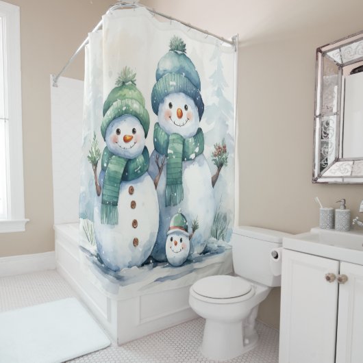 Schneemann Duschvorhang (Beispiel)