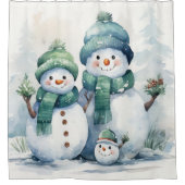 Schneemann Duschvorhang (Vorderseite)