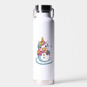 Schneemann-Einhorn (1) Trinkflasche (Vorne)