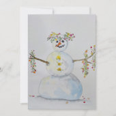 Schneemann Einladung (Vorderseite)