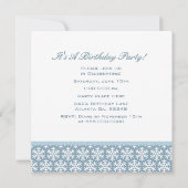 Schneemann: Einladung zur Geburtstagspartei (Rückseite)