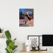 Schneemann-Eisdebüt Poster (Heimbüro)