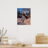 Schneemann-Eisdebüt Poster (Küche)