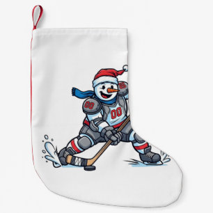 Schneemann Eishockey Weihnachten 2026 Feiertags Sp Kleiner Weihnachtsstrumpf