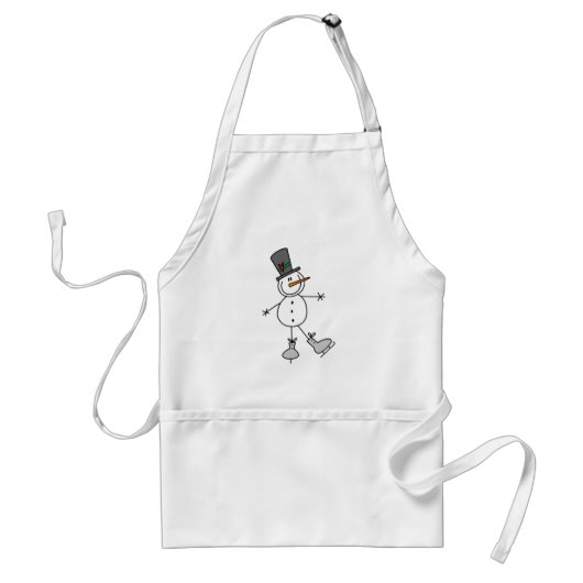 Schneemann Eislaufen Schürze (Vorne)
