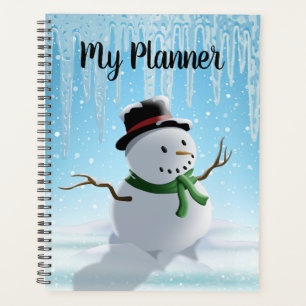 Schneemann, Eisräder und Schnee Planer