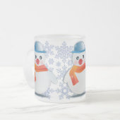 Schneemann emoji mattglastasse (Vorderseite Links)