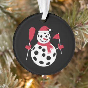 Schneemann-Familie mit Weihnachtsmannmütze Weihnac Ornament