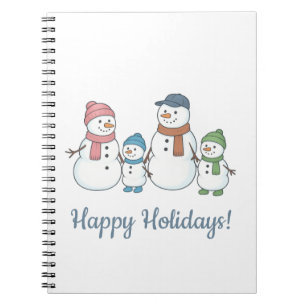 Schneemann Familie Notizblock