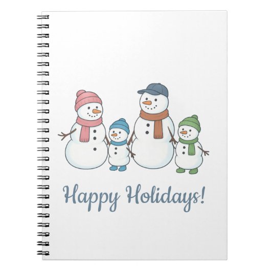 Schneemann Familie Notizblock (Vorderseite)