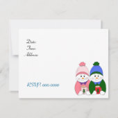 Schneemann Familienfeier Einladung (Rückseite)