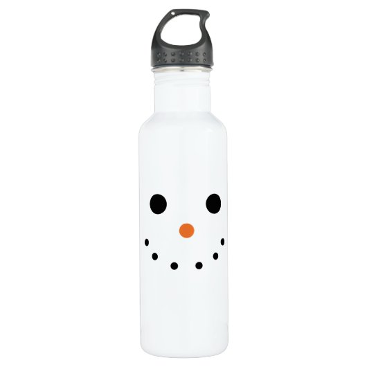 Schneemann-Feiertag Edelstahlflasche (Vorderseite)