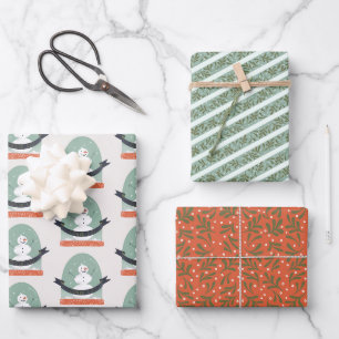 Schneemann-Feiertag Geschenkpapier Set