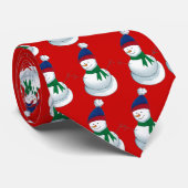 Schneemann-Feiertag Krawatte (Gerollt)