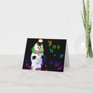 Schneemann Feiertagskarte