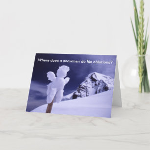 Schneemann Feiertagskarte