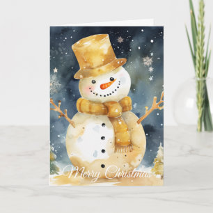 Schneemann Feiertagskarte