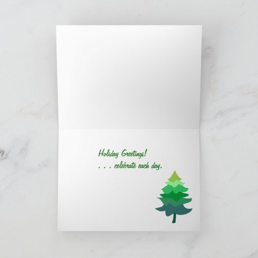 Schneemann Feiertagskarte (Innenseite)