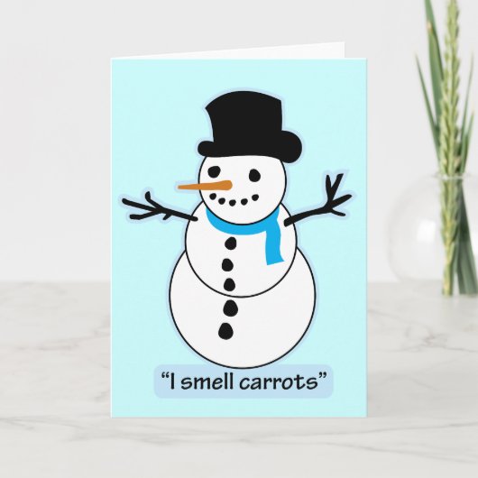 Schneemann Feiertagskarte (Vorderseite)