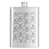 Schneemann Flachmann (Vorderseite)