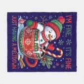 Schneemann-Fleece-Decke Fleecedecke (Vorderseite (Horizontal))