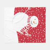 Schneemann Fleecedecke (Vorderseite (Horizontal))