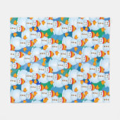 Schneemann Fleecedecke (Vorderseite (Horizontal))