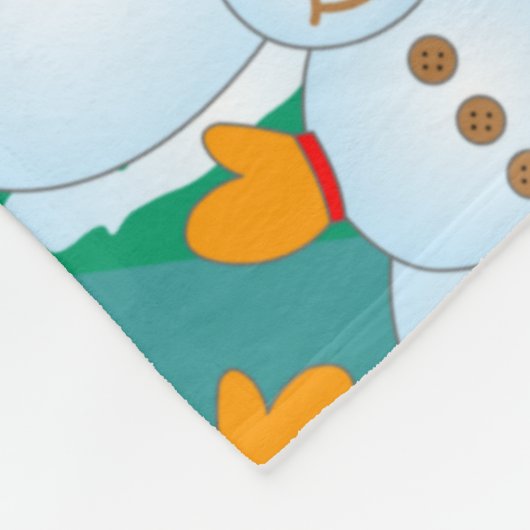 Schneemann Fleecedecke (Ecke)