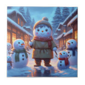 Schneemann Fliese (Vorderseite)