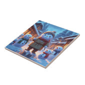 Schneemann Fliese (Seite)