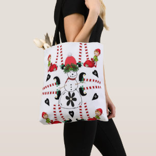 Schneemann Frohe Weihnachten Damen-Tragetaschen El Tasche