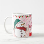 Schneemann Frohe Weihnachten Kaffeetasse (Links)