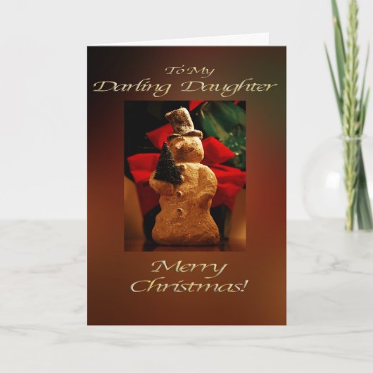 Schneemann-frohe Weihnachten - meine Tochter (Vorderseite)