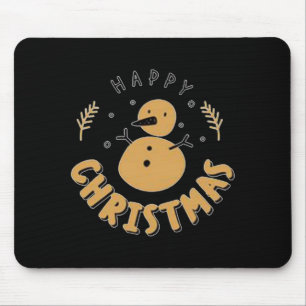 Schneemann Frohe Weihnachten Mousepad