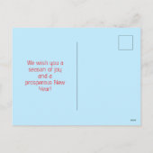 Schneemann Frohe Weihnachten Postkarte (Rückseite)