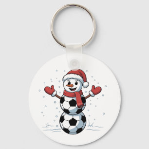Schneemann Fußball Weihnachten Santa Baseball Spor Schlüsselanhänger