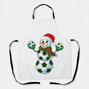 Schneemann Fußball Weihnachten Sportliebhaber Schürze