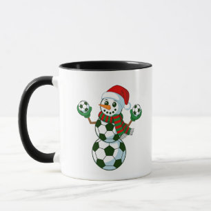 Schneemann Fußball Weihnachten Sportliebhaber Tasse