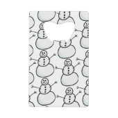 Schneemann Geldkarten Flaschenöffner (Vorderseite)