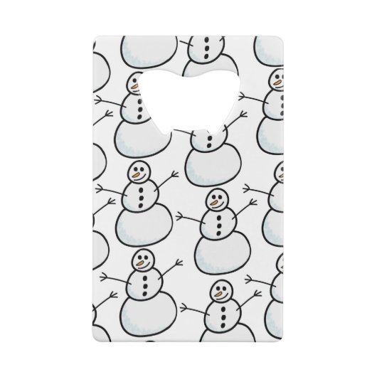 Schneemann Geldkarten Flaschenöffner (Rückseite)