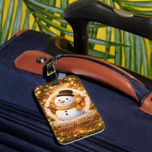 Schneemann Gepäckanhänger (Vorderseite Insitu 1)