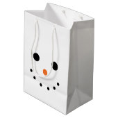 Schneemann-Geschenk-Tasche Mittlere Geschenktüte (Rückseite Schrägansicht)