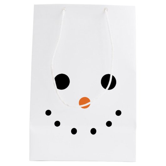 Schneemann-Geschenk-Tasche Mittlere Geschenktüte (Rückseite)