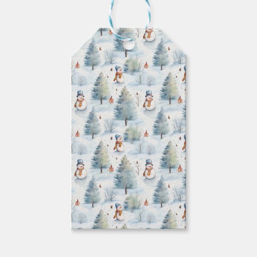 Schneemann Geschenkanhänger (Vorderseite)