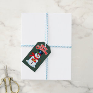 Schneemann Geschenkanhänger