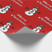 Schneemann Geschenkpapier (Ecke)
