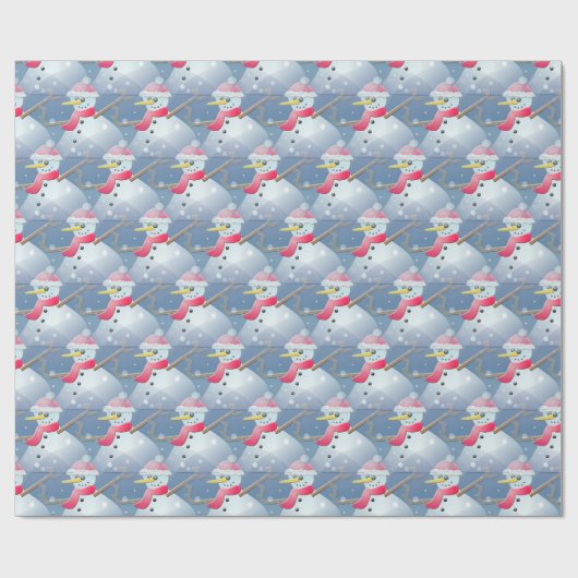 Schneemann Geschenkpapier (Flach)