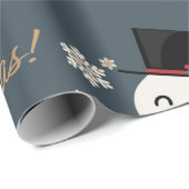 Schneemann Geschenkpapier (Rolleneckpunkt)