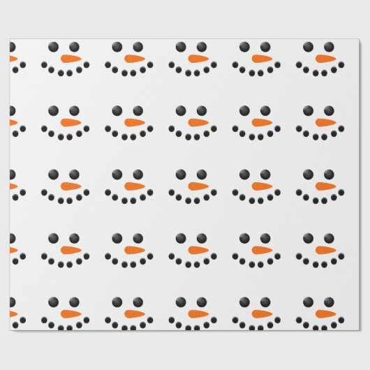 Schneemann Geschenkpapier (Flach)