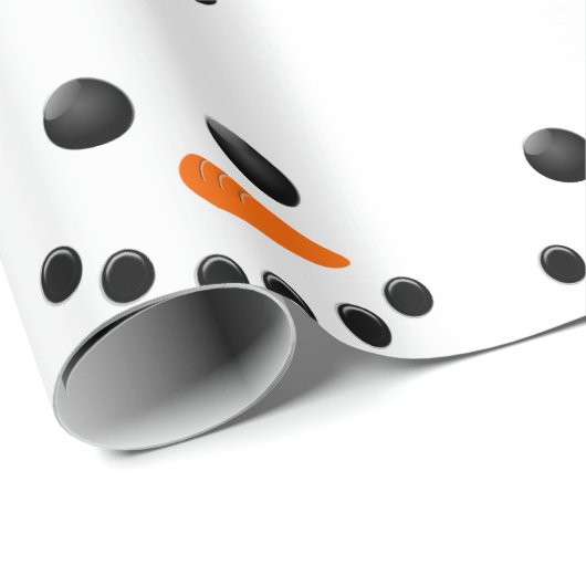 Schneemann Geschenkpapier (Rolleneckpunkt)